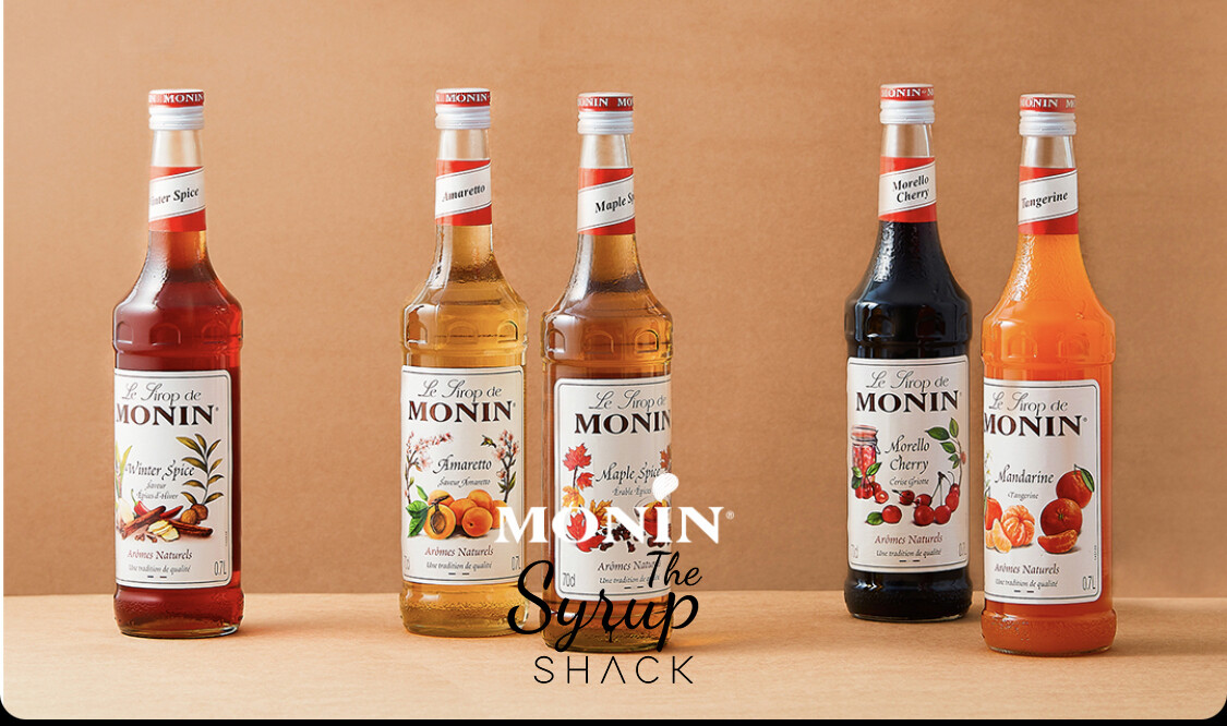 NEW Monin Coffee & Cocktail 70cl/700ml Glass Syrup ALL FLAVOURS USED