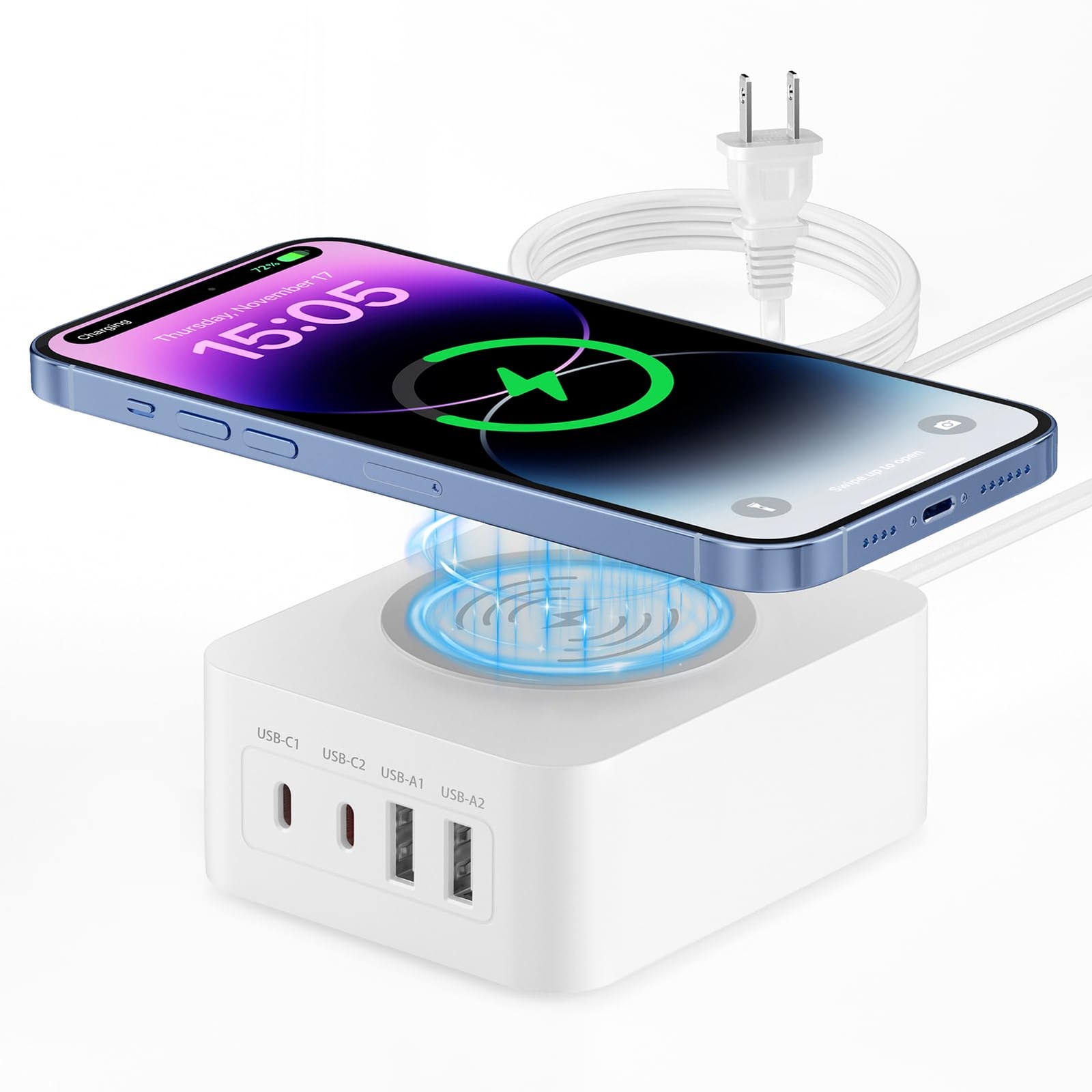 Wireless Phone Charger Fast Charging Pad for Samsung Galaxy S24 Ultra/S23/S22...