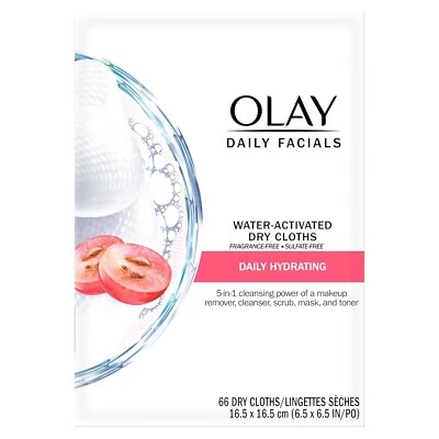 Olay Daily Facials 5-in-1 Daily Hydrating Cleansing Cloths - 66 Cloths