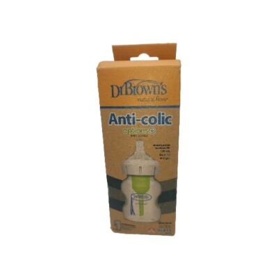 Dr. Brown'S Natural Flow Anti-Colic Options+ Wide-Neck Glass Baby Bottle 5 Oz