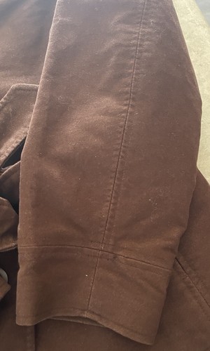 LL BEAN Jacket Belted Button Up Coat Hip Length Brown Women’s Medium Petite - Picture 2 of 12