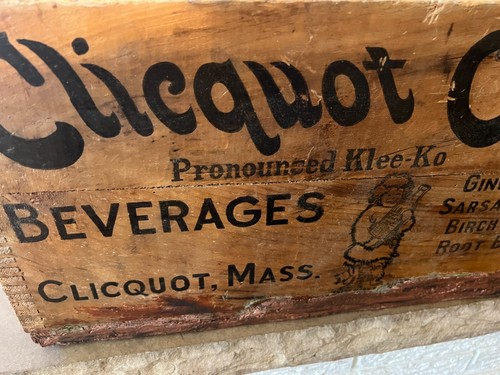 Antique Clicquot Club Beverages Wooden Advertising Shipping Crate Epping N.H. - Bild 5 von 8