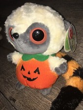 Claire s Halloween Aurora Yoo Hoo Friends Big Eyed Lemur Pumpkin Suit Plush