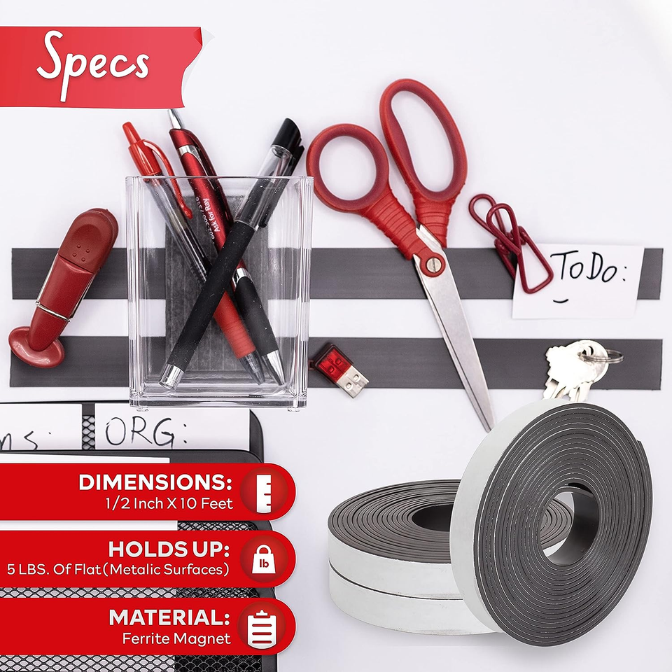 1/2Inch X 10Foot, Pack of 3 Strong Tape Roll, Sticky