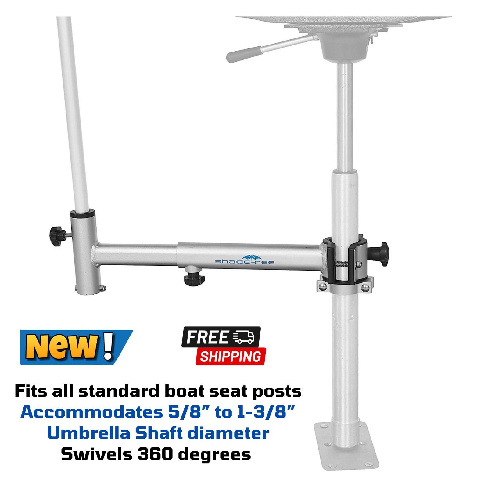 Shade Tree Umbrella Holder Stand Mounting Fishing Boat Seat Post