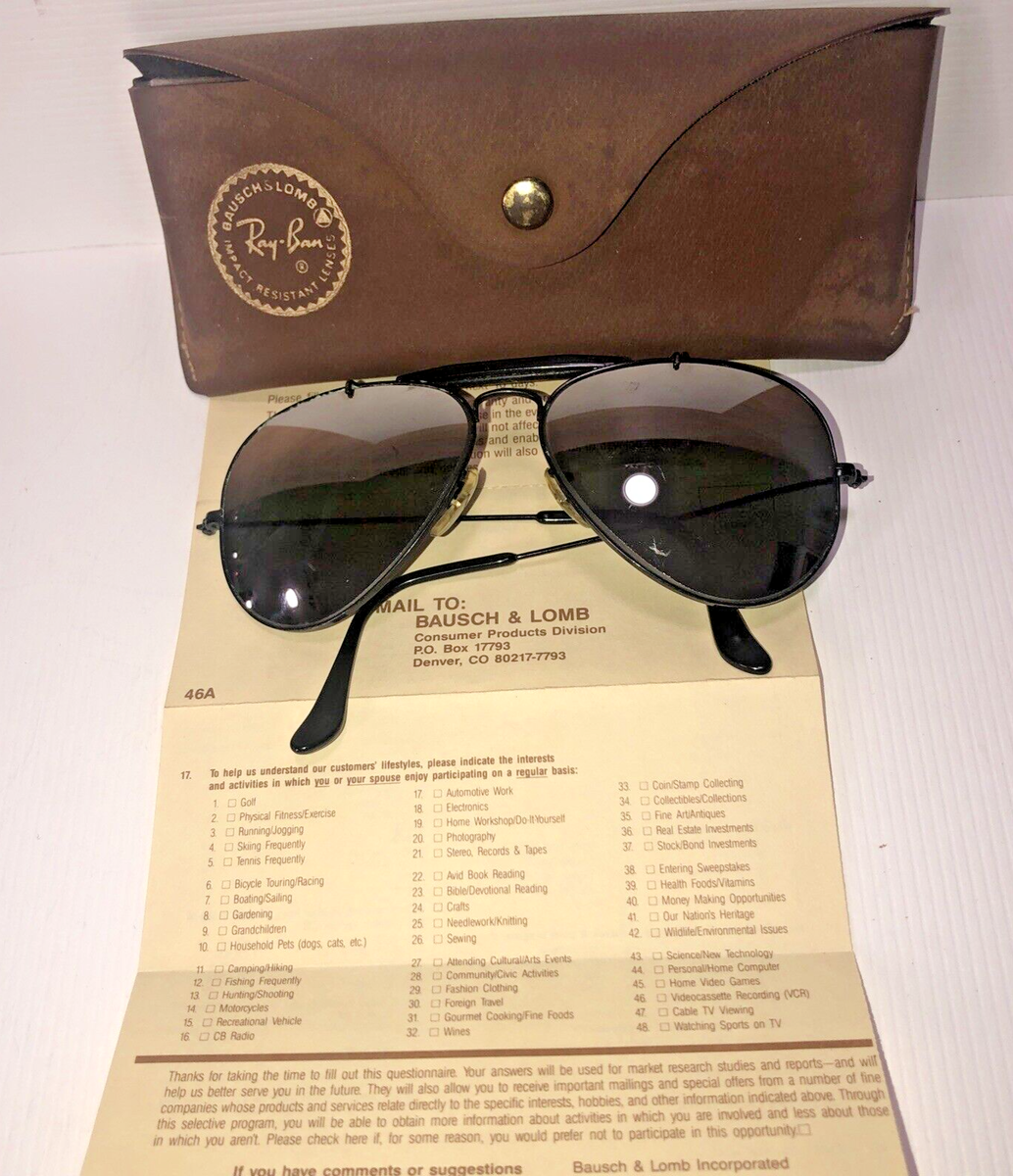 Original Ray-Ban Sunglasses With Original Box & Paper B & L Original Ray-Ban Sunglasses With Original Box & Paper B & L
