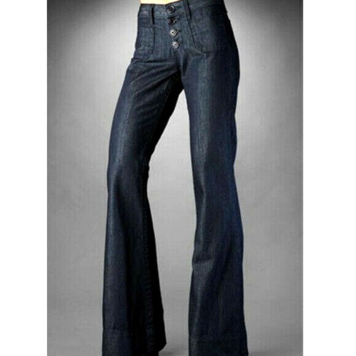 NWT TRUE RELIGION 26 Denim Nautical Sailor Bell Bottom Flare Jeans Rockabilly