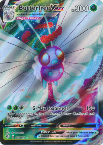 Butterfree VMAX - 002/189 Ultra Rare Darkness Ablaze NM Pokemon TCG