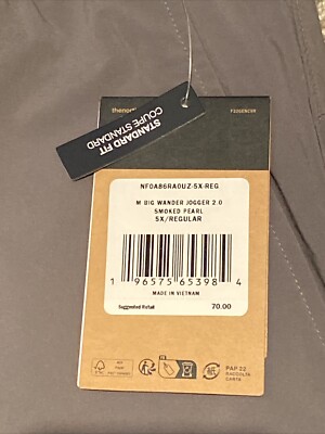 The North Face Men's Big Wander Jogger 2.0 Smoked Pearl Men's Size