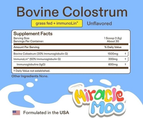 Colostrum Supplement for Gut Health Hair Growth Beauty and Immune Support USA - Picture 2 of 5