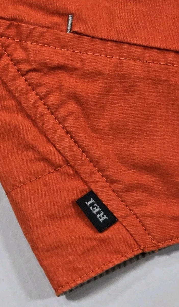 R.E.I. WOMEN'S Orange Cotton/Nylon SHORTS Sz 6 Waist 30 Snap
