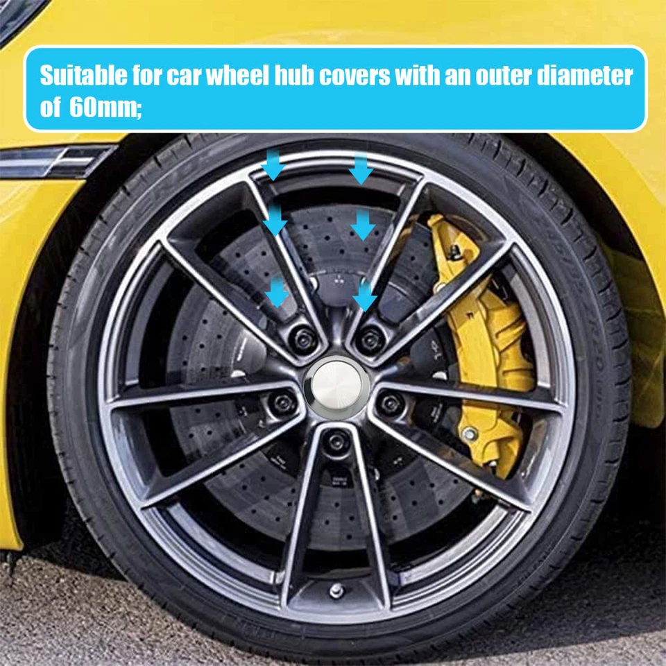 4 шт серебристых центральных ободов ступицы колеса 60 мм (56 мм) универсальные аксессуары - Изображение 3 из 4