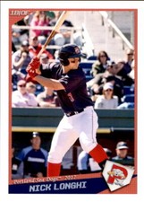 2017 Portland Sea Dogs Grandstand #19 Nick Longhi Venice Beach Florida FL Card