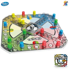 Hasbro Trouble Board Game - Pop-O-Matic Family Fun for Kids & Adults - Ages 5+