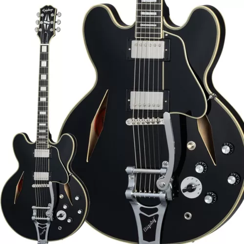 Epiphone Shinichi Ubukata ES-355 Custom Bigsby ver.02 Ebony From JAPAN