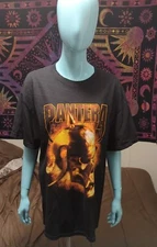 Pantera Hell Patrol Original Vintage Concert L Tee Double Sided Dimebag Darrell 