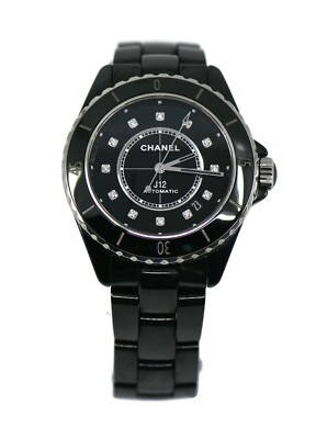 Chanel J12 Diamond Black Ceramic Watch H5702
