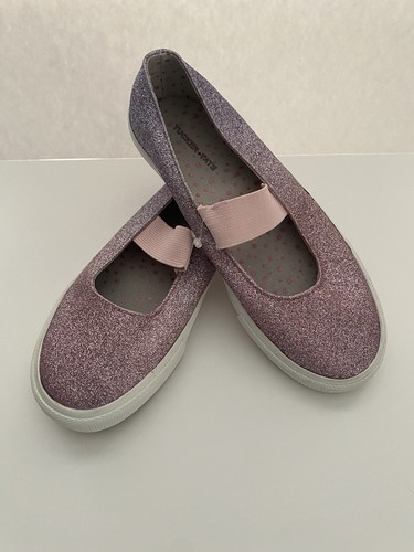 Tucker Tate Girls size 3 shoes ombré Pink Purple Glittery Mary Janes NWOT - Picture 9 of 12