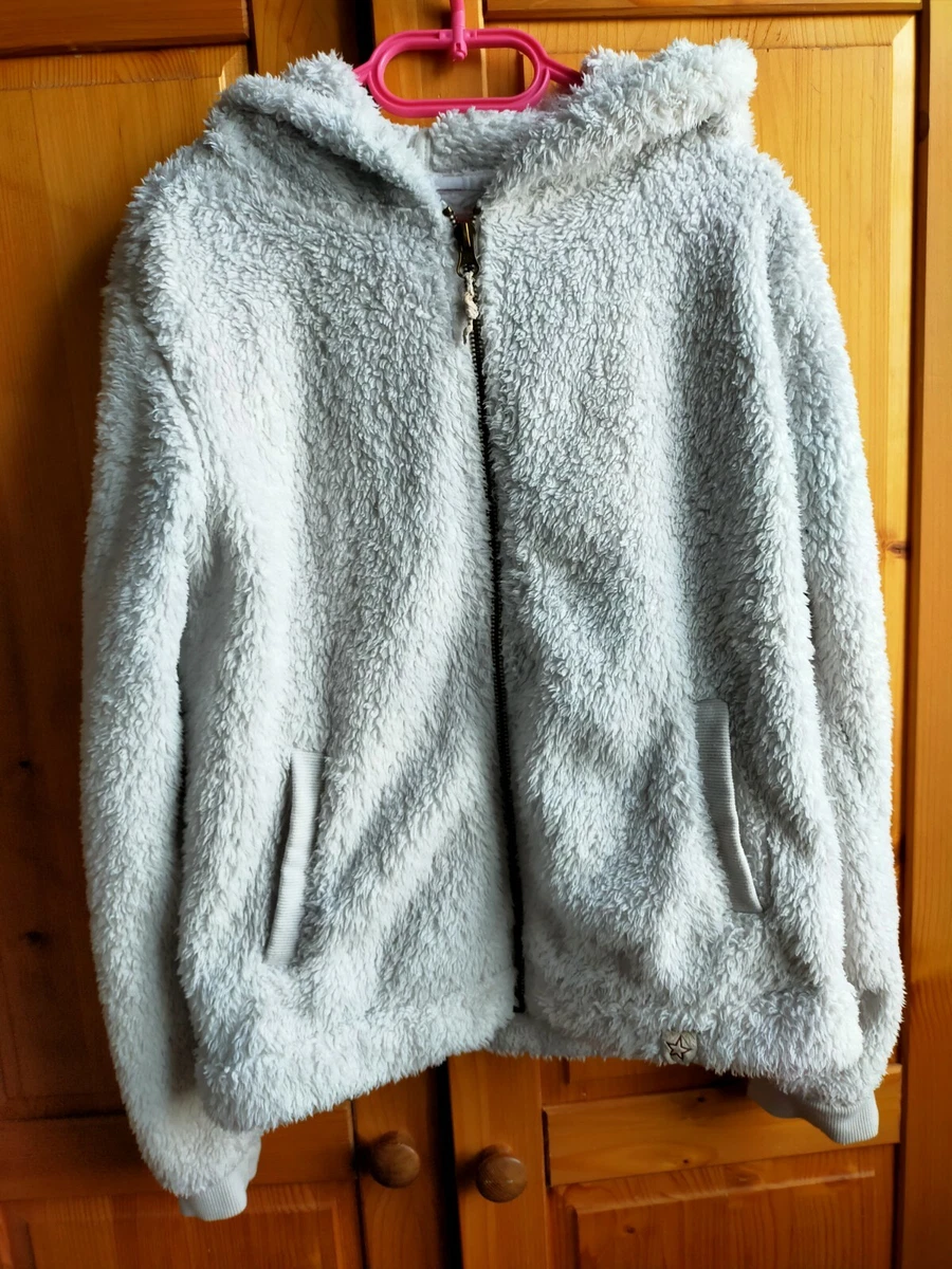Petite Veste Sans Manches Fille - Capuche à Fourrure - Marron Et Marine - Occasion Bon état
