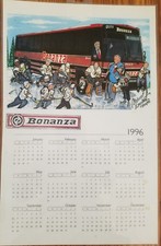 1996 Bonanza Calendar featuring the Providence Bruins 