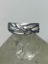 Love Knot ring slender band sterling silver women girls