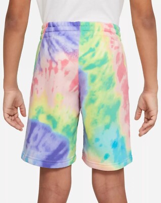 Nike Boys' Sportswear Club Tie Dye Fleece Shorts DV0063-658 Arctic