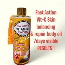 GLUTA WHITE Vitamin C Essential Oils 6 In 1  Whitening Glowing Oil Spf 45 