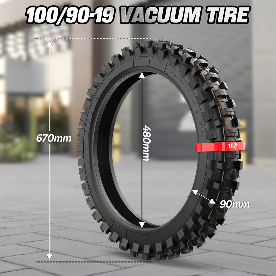 Heavy Duty 100/90-19 Tubeless Tire For Honda CR125R CRF250R Sand/Mud 125cc 250cc - Image 2 of 4