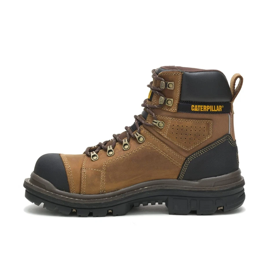 Calzado Gato Hombre Transportador 6" Impermeable Compuesto Puntera Bota de Trabajo, Beige Oscuro, 14 Foto 4 de 4