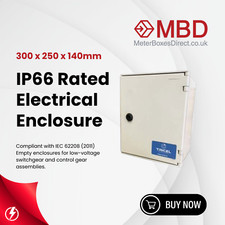 Electric Cabinet / Enclosure IP66 Rated (300 x 250 x 140mm)