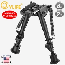 CVLIFE 6" to 9" Rifle Bipod Directly Attach to the M-LOK Rail, No Need Adapter