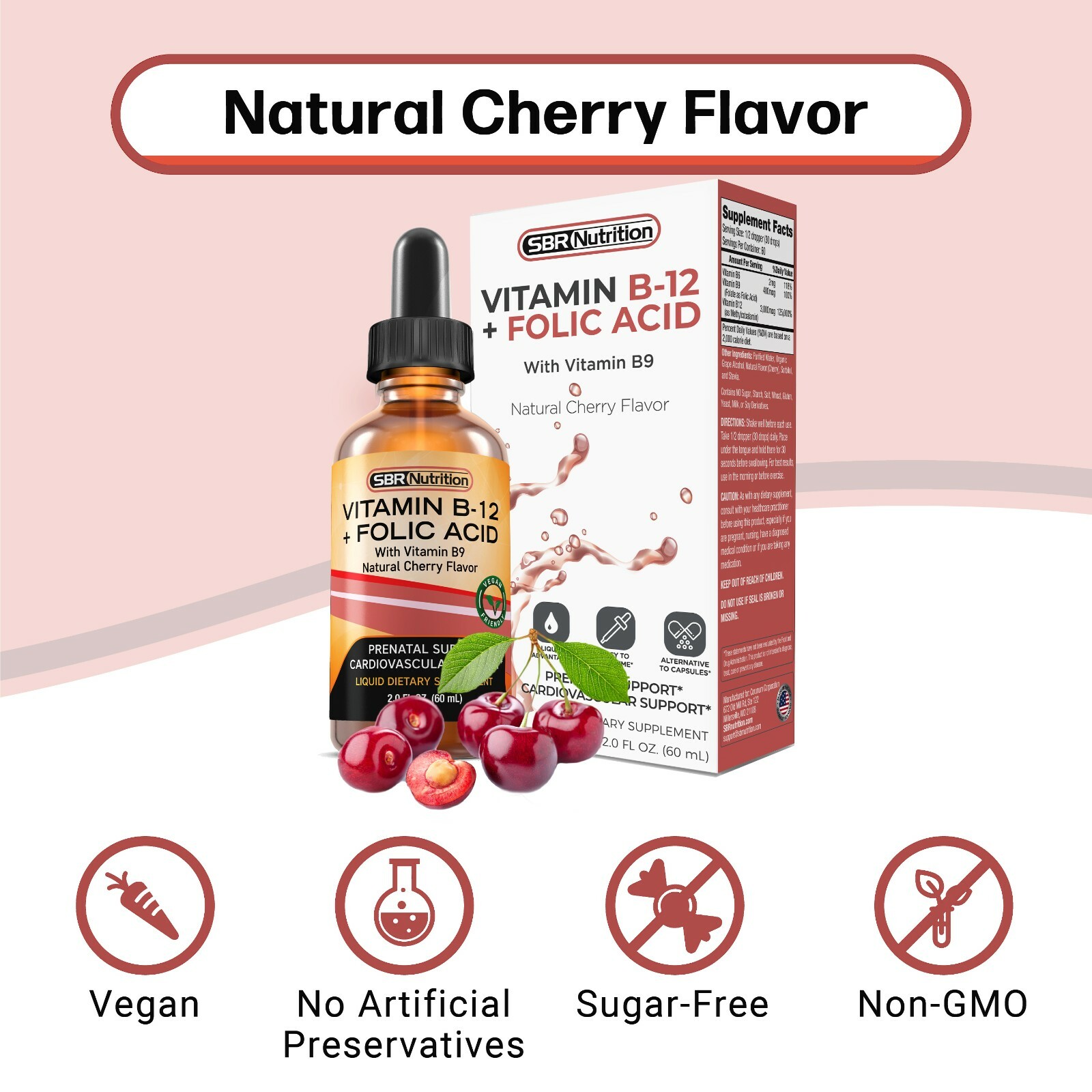 Prenatal Vitamins B12, B6, B9 Folic Acid Women Pregnancy Postpartum