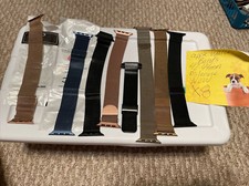 Set x8 milanese fashion bands stainless steel apple watch 42mm 44mm NEW