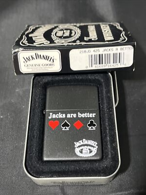 Zippo ~ Lighter ~ Jack Daniel s ~ Matte Black ~ Jacks are better ~ 1996 ~ RARE