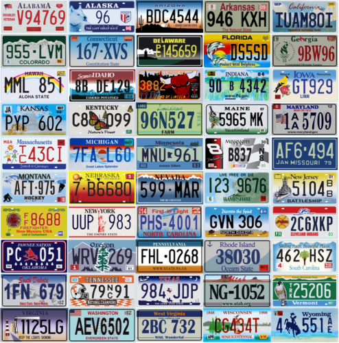 Set of 50 USA License Plates ***ALL 50 US STATES INCLUDED*** Nummernschilde - Bild 1 von 12