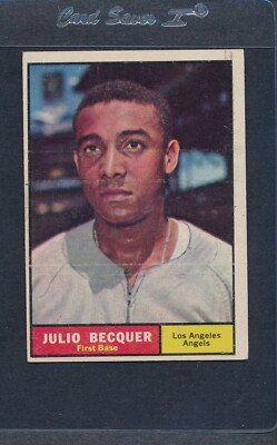 1961 Topps #329 Julio Becquer Angels EX *7821 | eBay