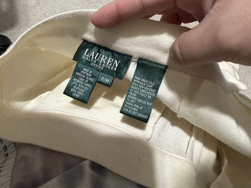 Lauren Ralph Lauren Medium Petite Women Wool Blend Dress Pants 29” Inseam V9 - Image 4 of 4