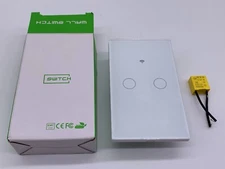 2 Gang Smart WiFi Wall Light Switch Touch Panel for Alexa/Google/Tuya APP US