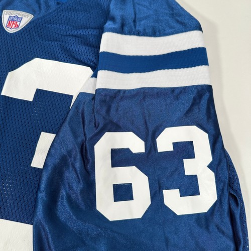Reebok Indianapolis Colts Mens XL Jeff Saturday #63 Football NFL Jersey Vintage - Picture 8 of 12