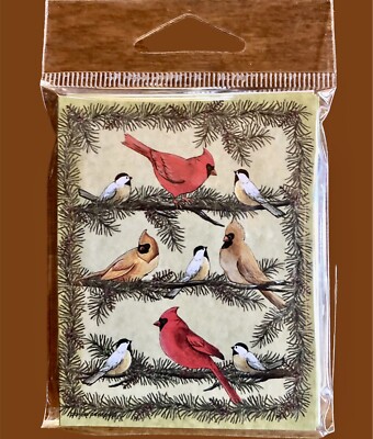 32 bridge tally cards Featuring Cardinals & Chickadees