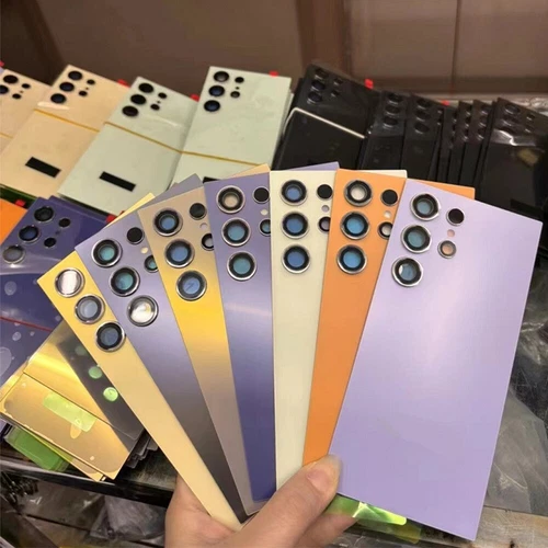 Coque Vitre Arrière de Remplacement pour Samsung Galaxy S24+/S24 Ultra avec Caméra - Photo 3 sur 23