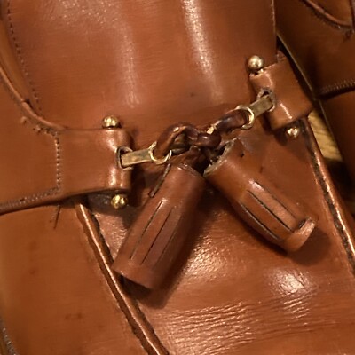 Vintage Imperial Florsheim 5-Nail Bit Tassel Loafers Brown  display picture 1