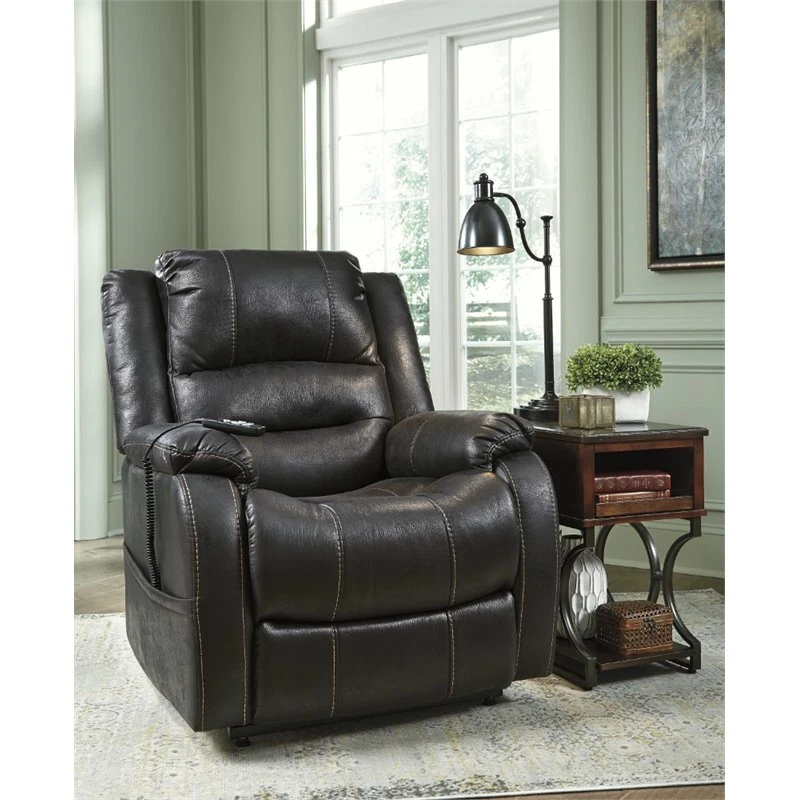 Signature Design by Ashley Yandel Power Lift Recliner in Black eBay