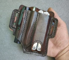 Leather belt case for multitool edc Leatherman handmade