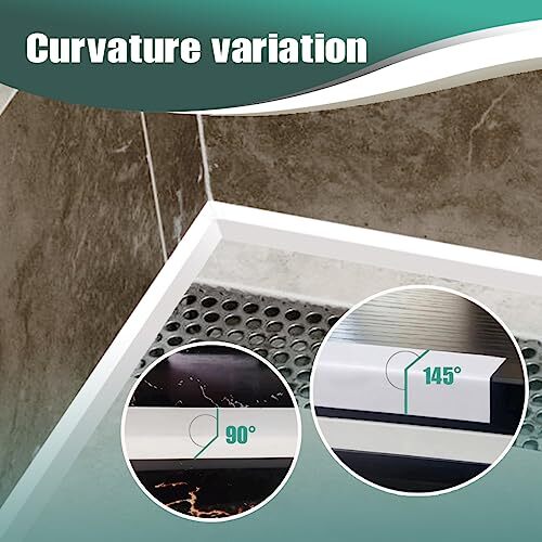 Caulk Tape, White Bathroom Corner Caulking Tape, Waterproof Self