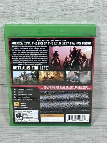 Red Dead Redemption 2 Xbox One Video Game 2 Disc W/Map - Picture 2 of 4