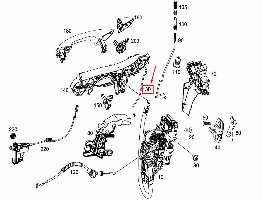 MERCEDES-BENZ E W213 Türverbindungsstange vorne links A2137220170