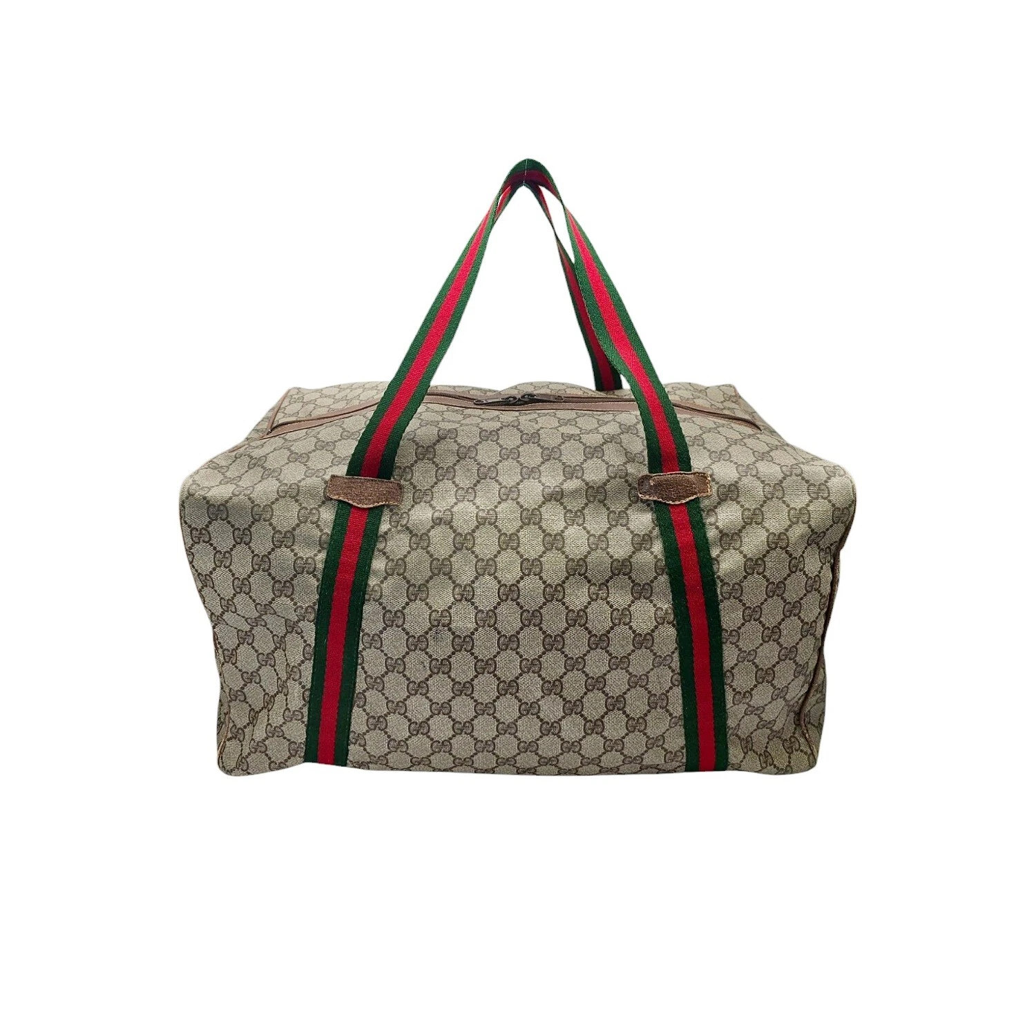 Sac de voyage Gucci vintage GG Supreme Weekender avec pochette