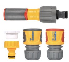 Hozelock 3in1 Nozzle Plus & Fittings Starter Set Hose Watering Cleaning DIY