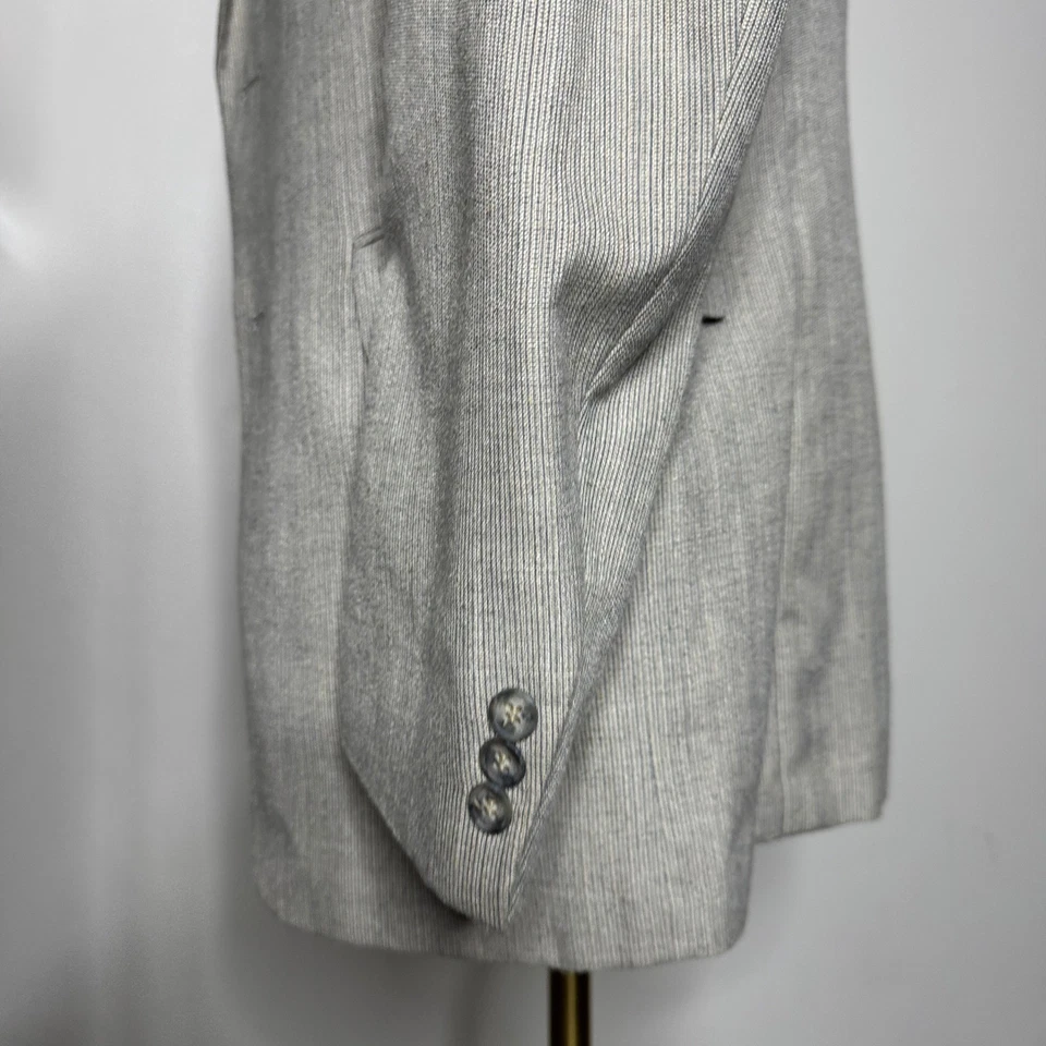 Traje de 3 piezas vintage personalizado de tweed 38L 32W para hombre beige a rayas Foto 2 de 4